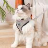 Pet Cat Harness Adjustable Mesh Walking Lead Leash Puppy Vest Polyester Breathable Kitten Accessories For Small Medium Dog