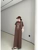 2026 Summer Fashion Women's Loose Short Sleeve Printed T-Shirt Dress - Over the Knee