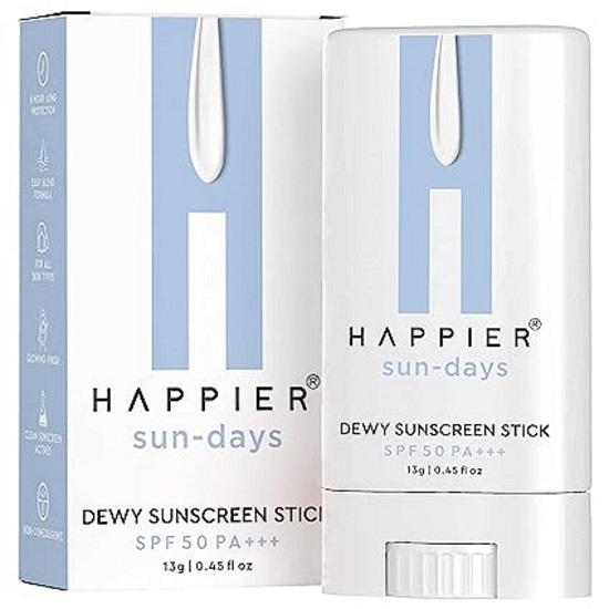 

Солнцезащитный стик Happier SPF 50 PA+++ Нелипкий с сияющим финишем 20 г белый