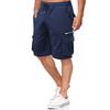 Pantaloncini da lavoro estivi da uomo Pantaloni larghi casual a cinque punti Pantaloncini da jogging da uomo con cerniera multitasche