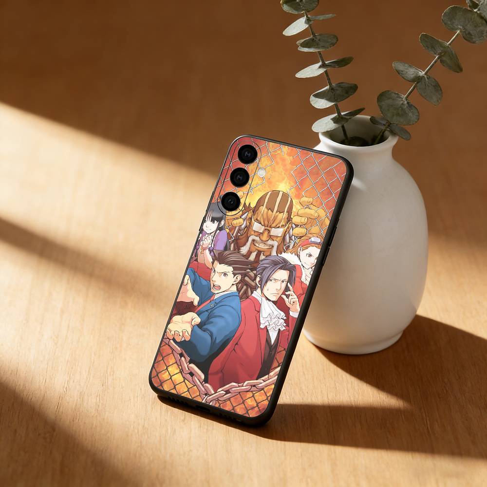 Anime A-Ace A- Attorney Phone Case For Samsung Galaxy A91,80,73,72 ,71,53,52,32 ,31,22,21s,20,Soft Black Case