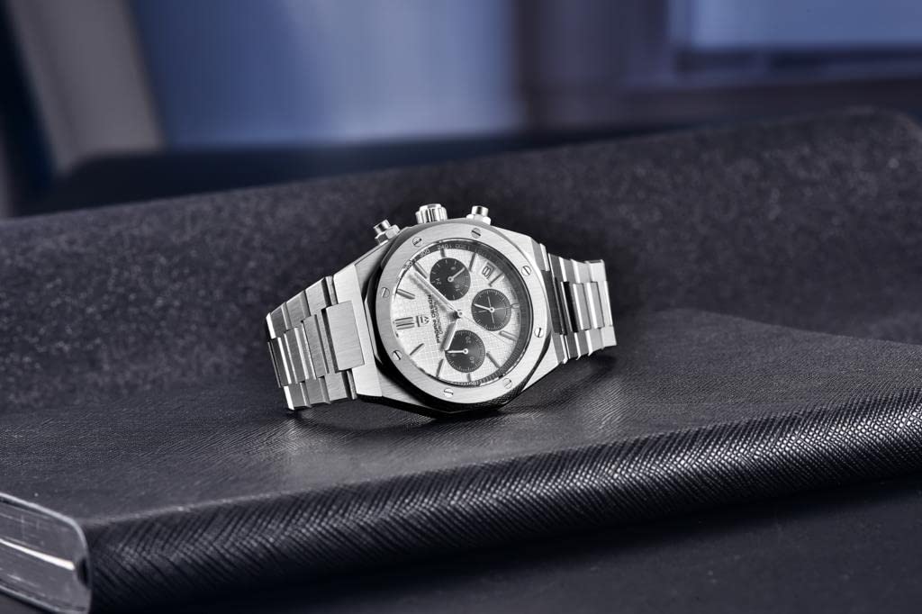 Pagani Design Made In SEIKO Quartz Offshore with Dress Stainless Leather Sapphire Perfect for PAGANI DESIGN Men's Watch, Japan, Movement, Chronograph,