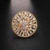 Fashion Exaggerated Super Flash Rhinestone Big Ring Catwalk Runway Modeling Photo Adjustable Ring Stylish Ornament Ring