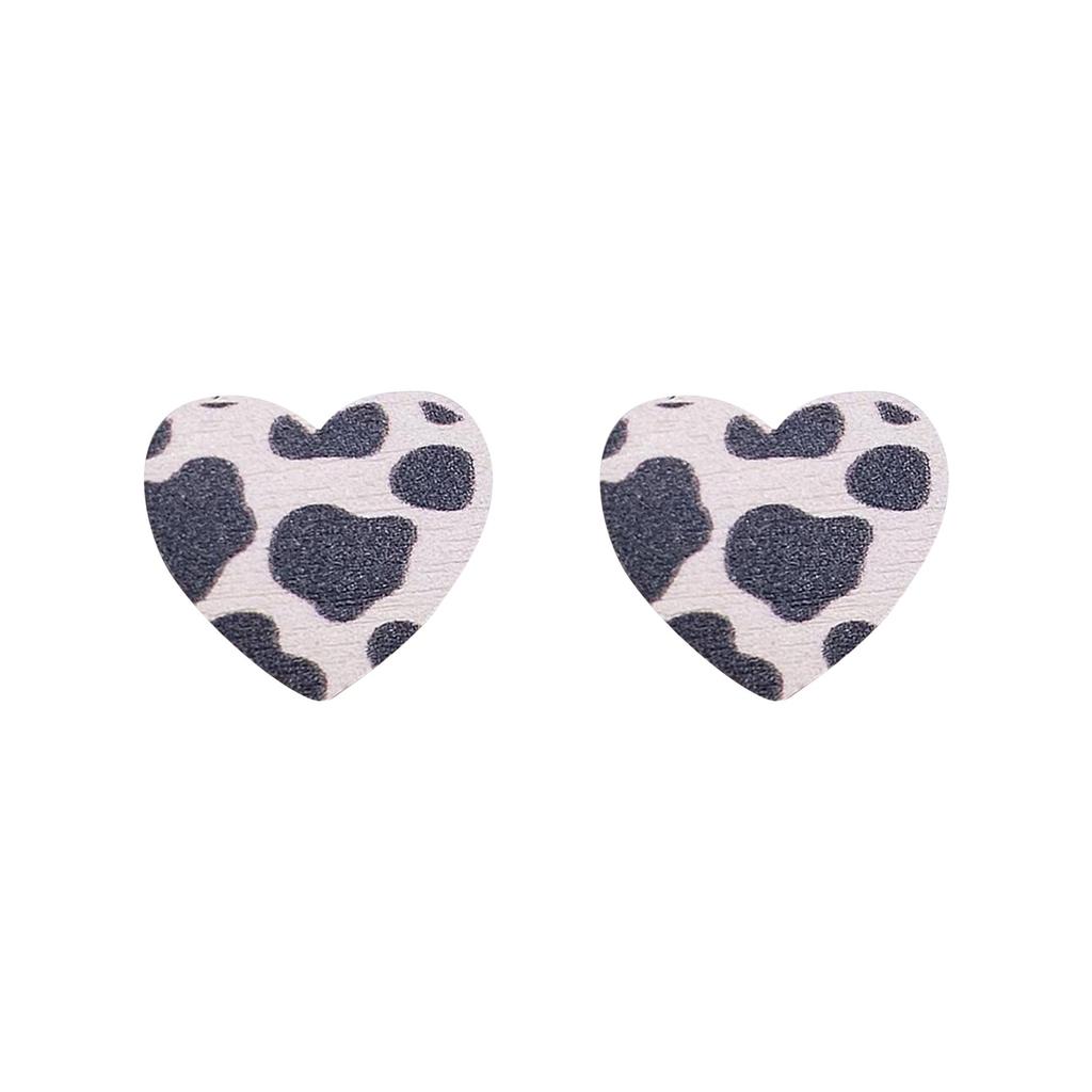 Women's Earrings Creative Cow Pattern Print Personality And Fashion Jewelry Decorations