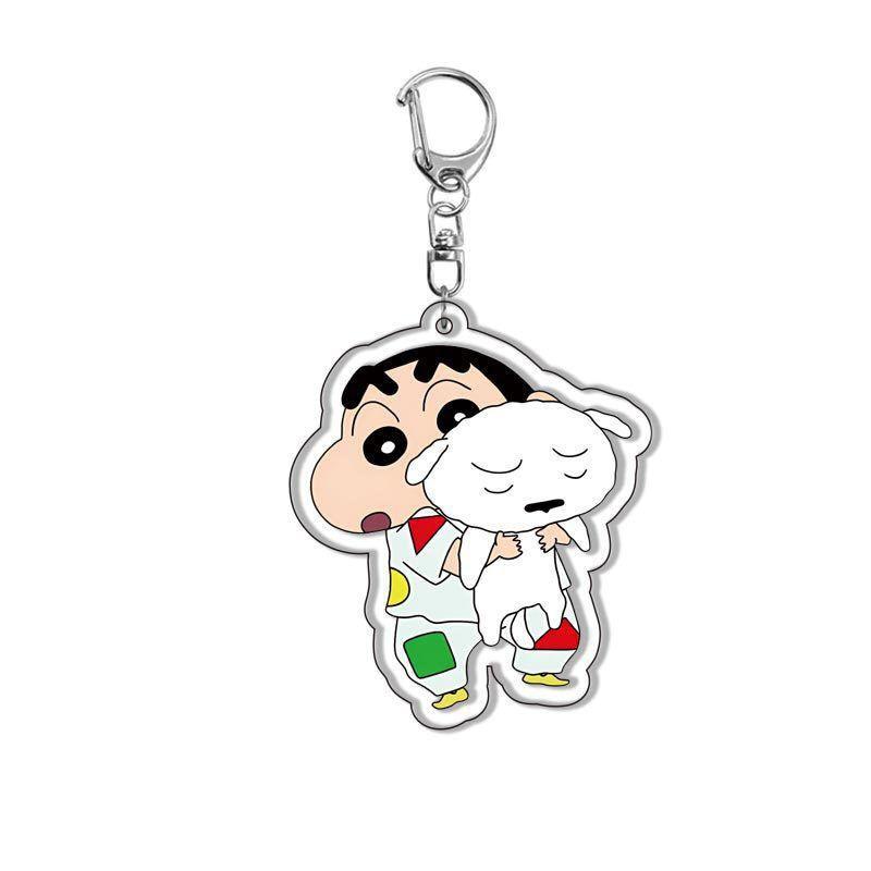 Crayon Shin-Chan Acrylic Keychain Cartoon Pochi High Appearance Value Fashionable Portable New Style Creative Decoration Gift