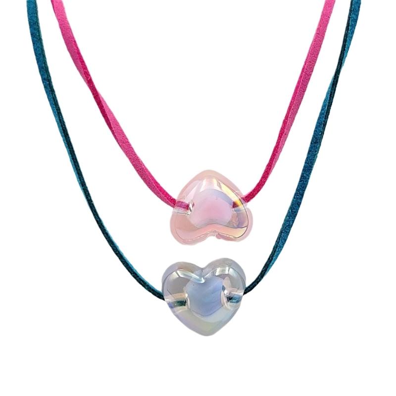 Stylish Heart Pendant Choker Unique Neck Jewelry Eye-Catching Accessory Heart Pendant Necklace Perfect for Any Occasion