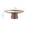 Stainless Steel High Foot Tray Wooden Base Fruit Display Plate New Dessert Plate  Home Decoration