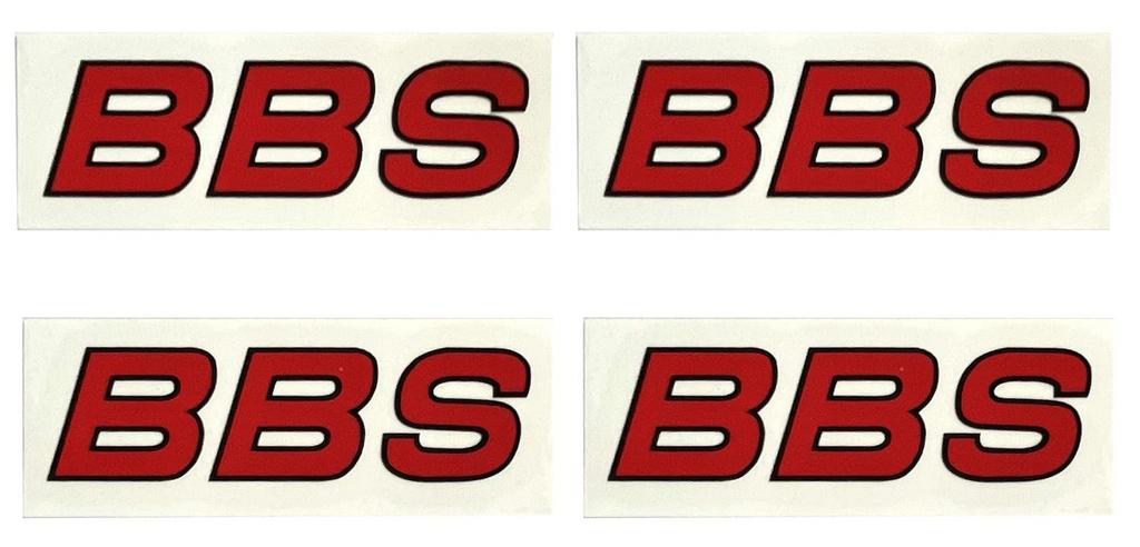 BBS CL-LR Rim Stickers with Red and Black Rim (Set of 4)