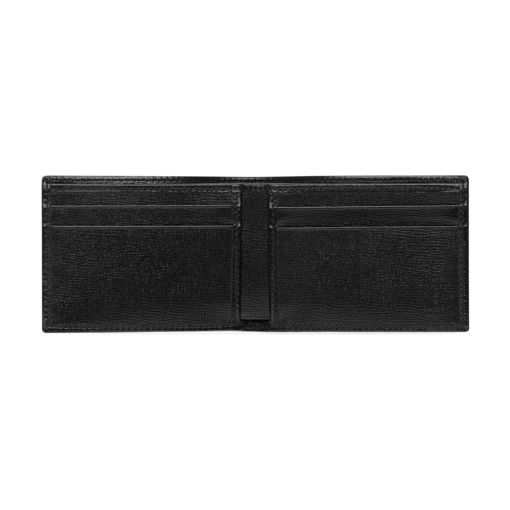 Gucci Interlocking Logo Double Fold Wallet Card Holder Canvas Leather Mini Men wallet Black 673001-92TCN-1000