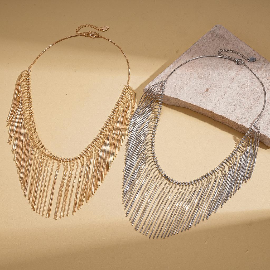 Heavy Industry Metal Wind Fringe Necklace Exaggerated Clavicle Chain Niche Necklace