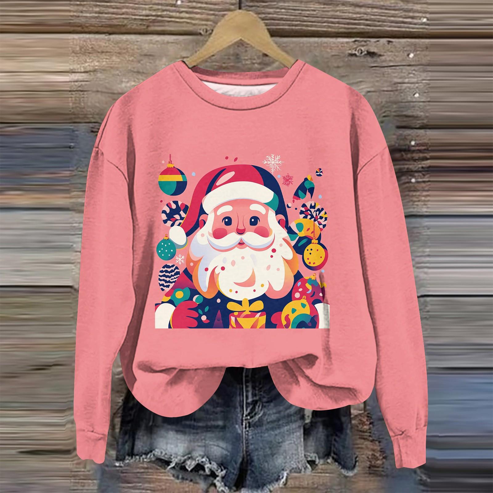 

Женские зимние топы, женская толстовка с длинным рукавом, повседневная, с круглым вырезом, свободный крой, флисовые топы Pollover XXXL розовый