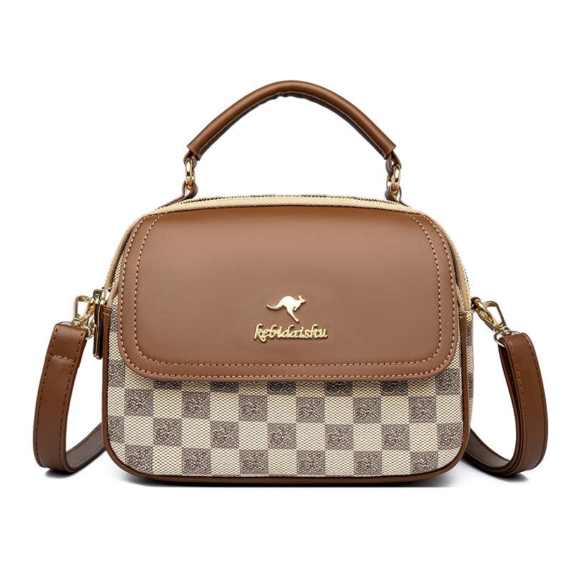 

Women s bag, messenger bag, high-end women s handbag, shoulder bag, women s present 23cm*18cm*12cm хаки