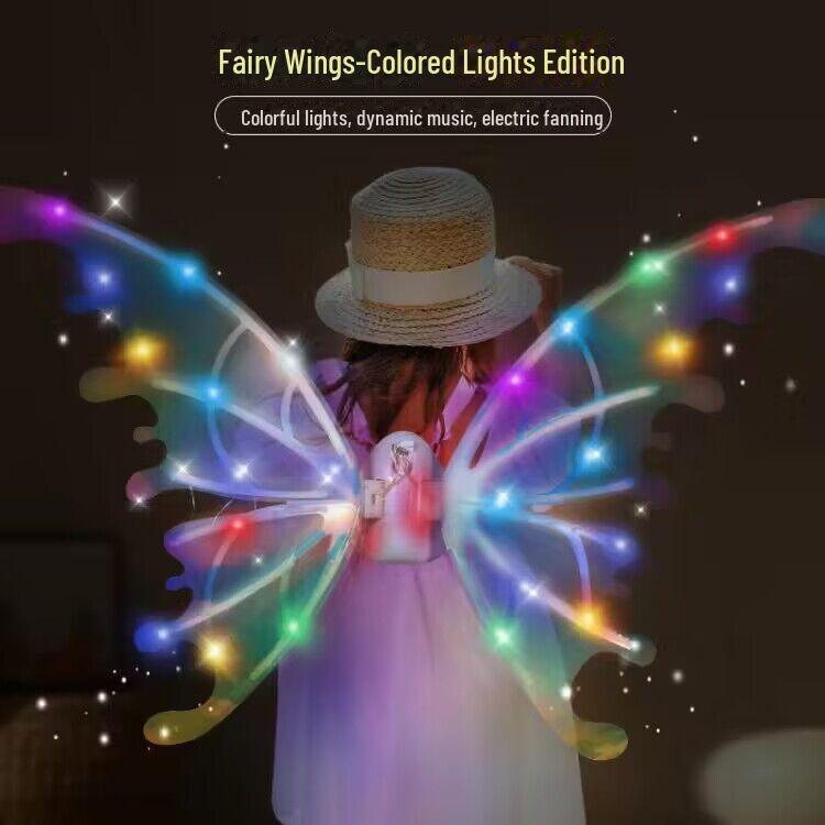 Children's Luminous Butterfly Fairy Wings for Outdoor Stage
