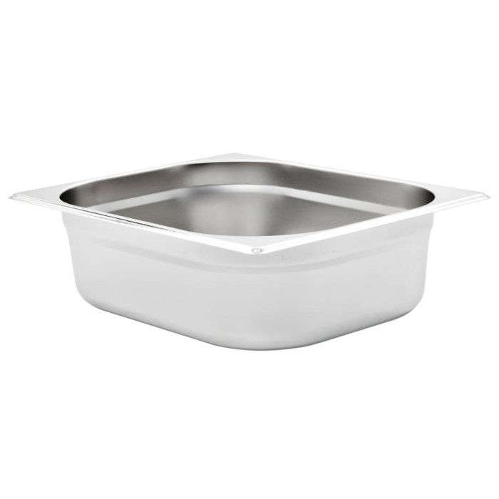 VidaXL Récipients Gastronorm 4 pcs GN 1/2 100 mm Acier inoxydable