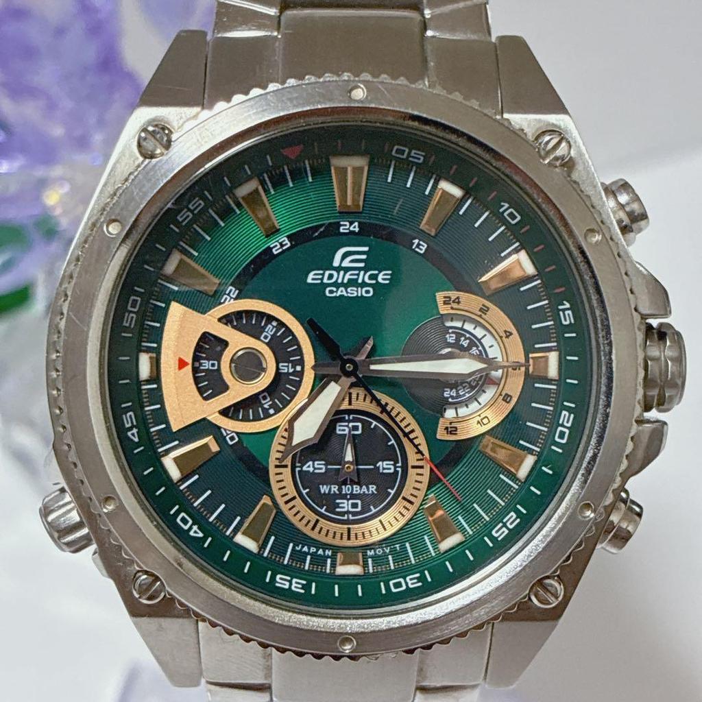 Used Rare Color CASIO Edifice Green #1039