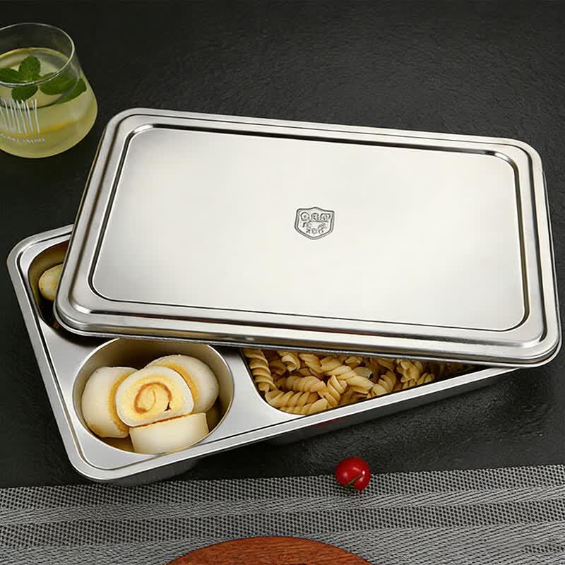 304 Stainless Steel Multi-Compartment Lunch Tray