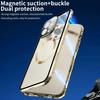 For Magsafe Case For iPhone 17 16e 15 14 13 12Pro Max Metal Magnetic Wireless Charging Lens Protection Double Sided Buckle Cover