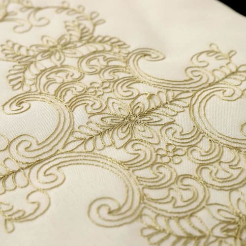 DIZLAS Piano Cover, Luxury Lace Frilled Design for Electronic Pianos (Ivory x Gold) and Chair Cover (Single Seat), 58 x 38cm