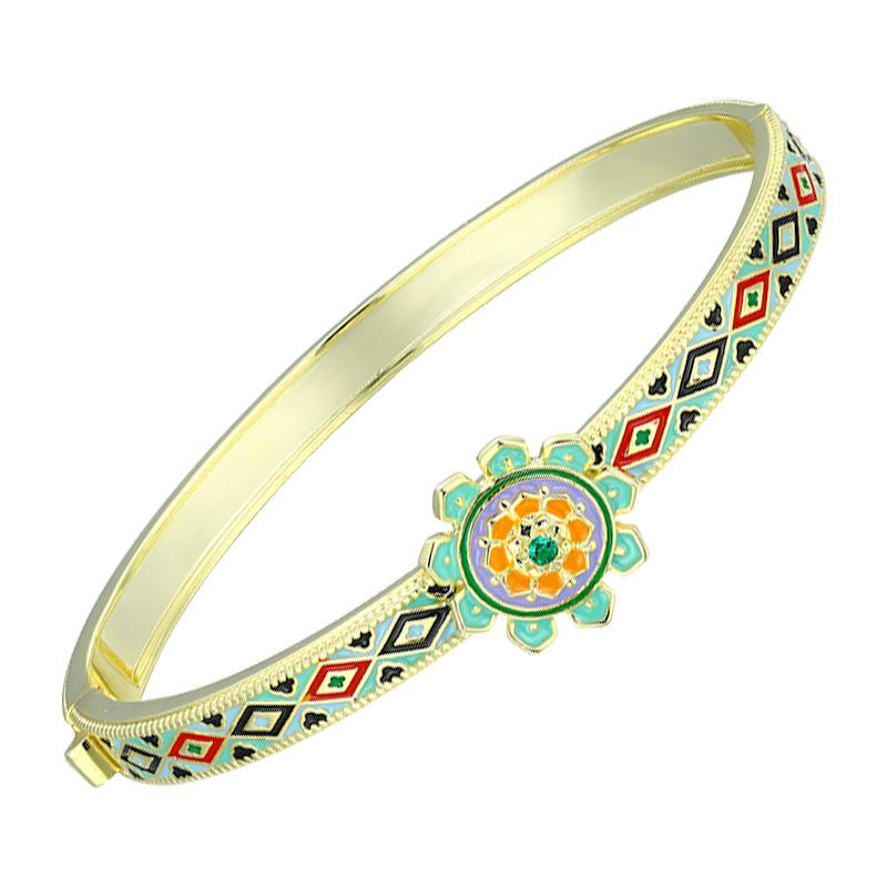 Original S925 Sterling Silver Bracelet Premium Now Ladies Dunhuang Style Pattern Bracelet 925 silver