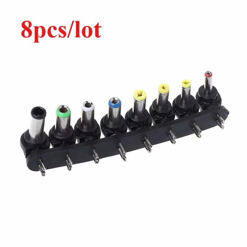 8pcs Universal DC Power Supply Charger Adapter Tips Jack Plug Connector Converter for Laptop Notebook PC