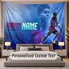 Custom Name Text Tapestry Lamine Yamal Personalized Polyester Wall Tapestry For Bedroom And Room