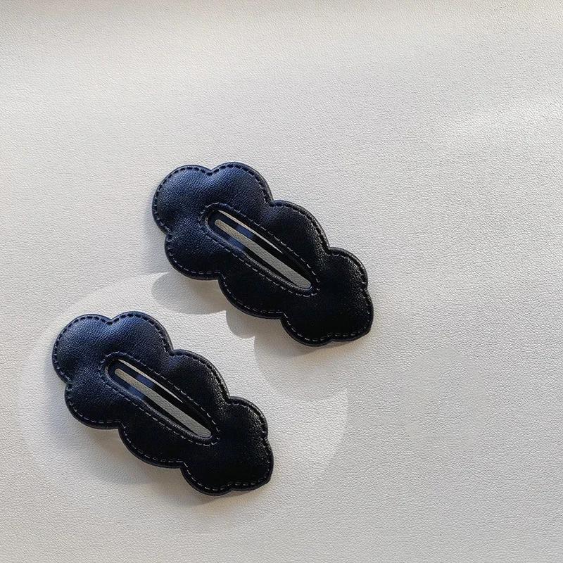 

2 шт. Ретро Милые ПУ Корейские Боковые Заколки для Волос BB Заколка для Женщин Девочек Ребенка Повязка на Голову Аксессуары для Волос Головной Убор Украшение