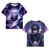 Satoru Gojo Japanese Anime Jujutsu Kaisen T-Shirts 3D Printed Summer Quick Dry Round Neck Short Sleeves for Men Polyester Do Not Fade