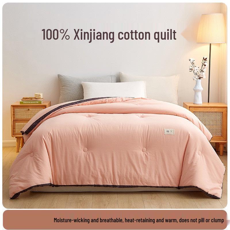 Xinjiang Cotton Thick Winter Quilt, Warm Floss for All Seasons - Single & Double Sizes