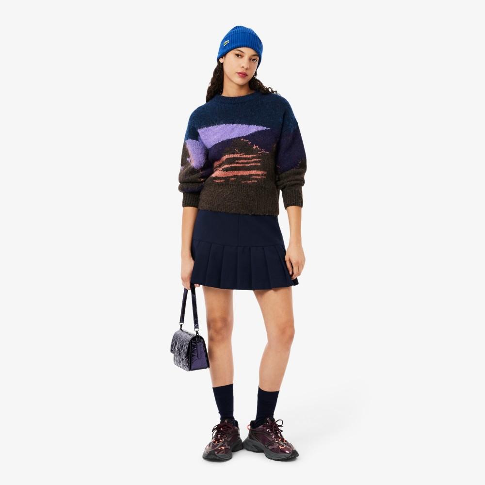 Lacoste Women's Landscape Crew Neck Sweater AF4157-55NADI