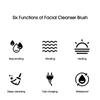 Silicone Electric Facial Cleansing Brush With Heat Rechargeable Vibration Face Cleaner Deep Cleaning Pores Face Skin Care Tools