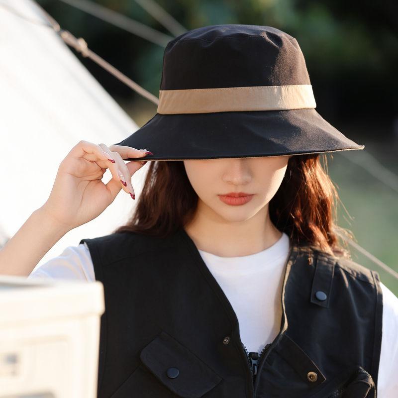 Nouveau Chapeau d'Été Chapeau Bob pour Femme Chapeau de Soleil Ombragé pour Voyage en Extérieur