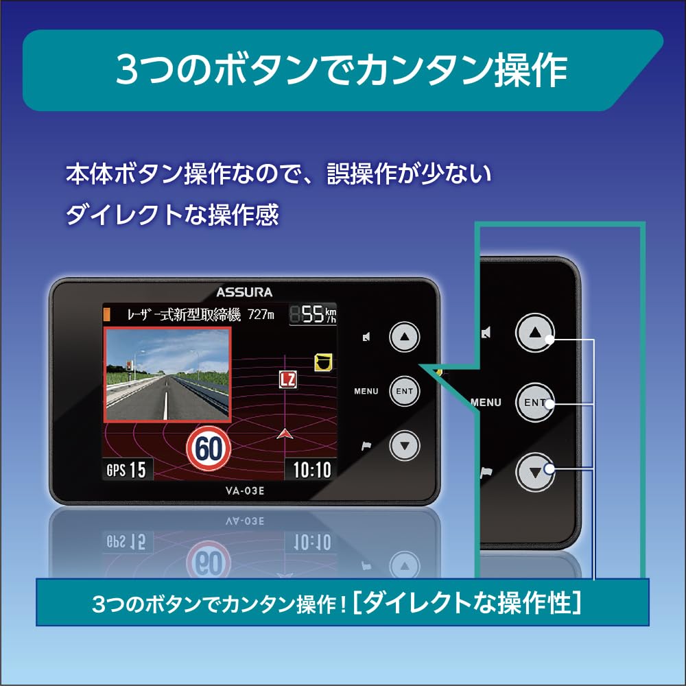 CELLSTAR GPS Safety 17 Zonen OBDII Frei GPS Daten Hergestellt in Garantie VA-03E Radar, Integriert, Bänder, 30, Kompatibel, 2,4-Zoll-Display, Updates, Japan,