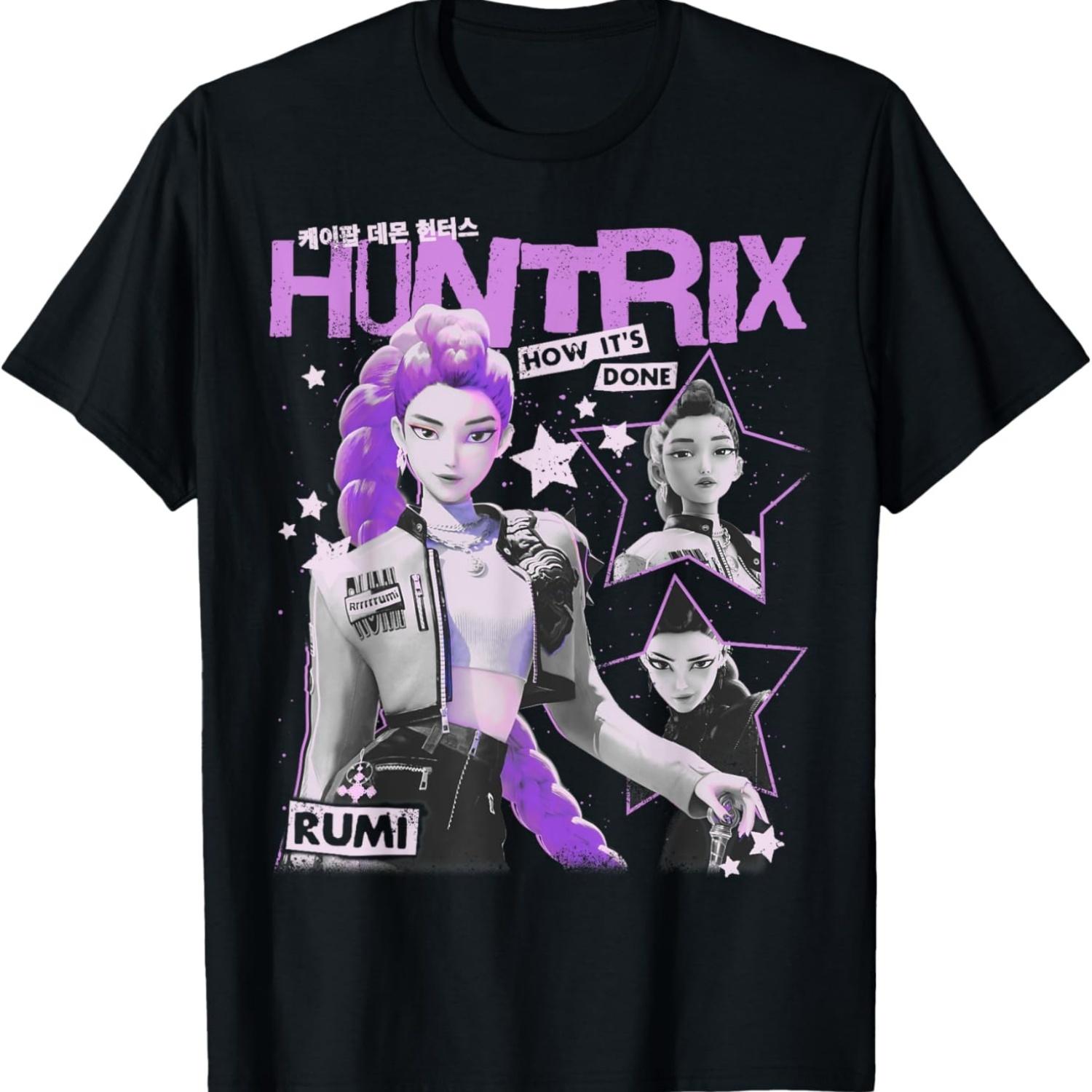 Huntrix Rumi How It s Done Retro Poster T-Shirt S чёрный