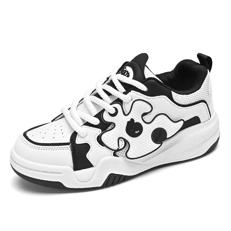new breathable non-slip board shoes male students niche design to increase thick soled bread shoes Hong Kong fashion shoes