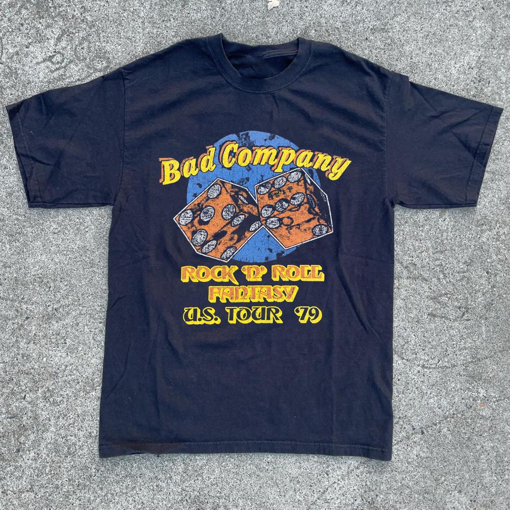 Bad Company Bad Company US Tour 79 Черная Унисекс Футболка Все Размеры  PP351 Унисекс Футболка XXXL