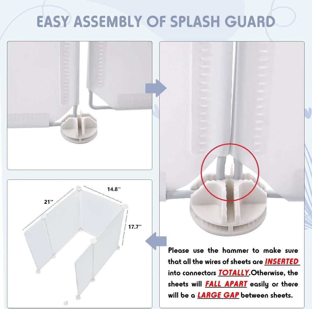 MEEXPAWS Cat Litter Box Enclosure Splash Guard L Size cm x Cat Guard Pet Guard Fence Includes Cat Litter Mat Easy to Clean & Approx. 68.58 50.8 cm.