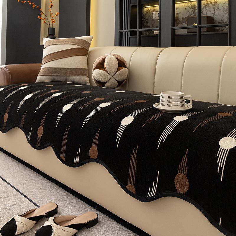 

Four Seasons Universal Sofa Cushion New Straight Row Fixed Non-Slip Leather Sofa Cushion Cover Cover Cloth Towel 70*70cm