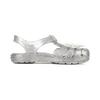 Crocs Isabella Charm Velcro Minimalist Casual Shiny Sandals Silver Kids