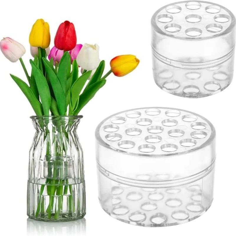 4/2Pcs Spiral Stem Holder for Flowers - Clear Floral Frog Arranger for DIY Bouquet, Vase Display, Flower Arrangement Supplies