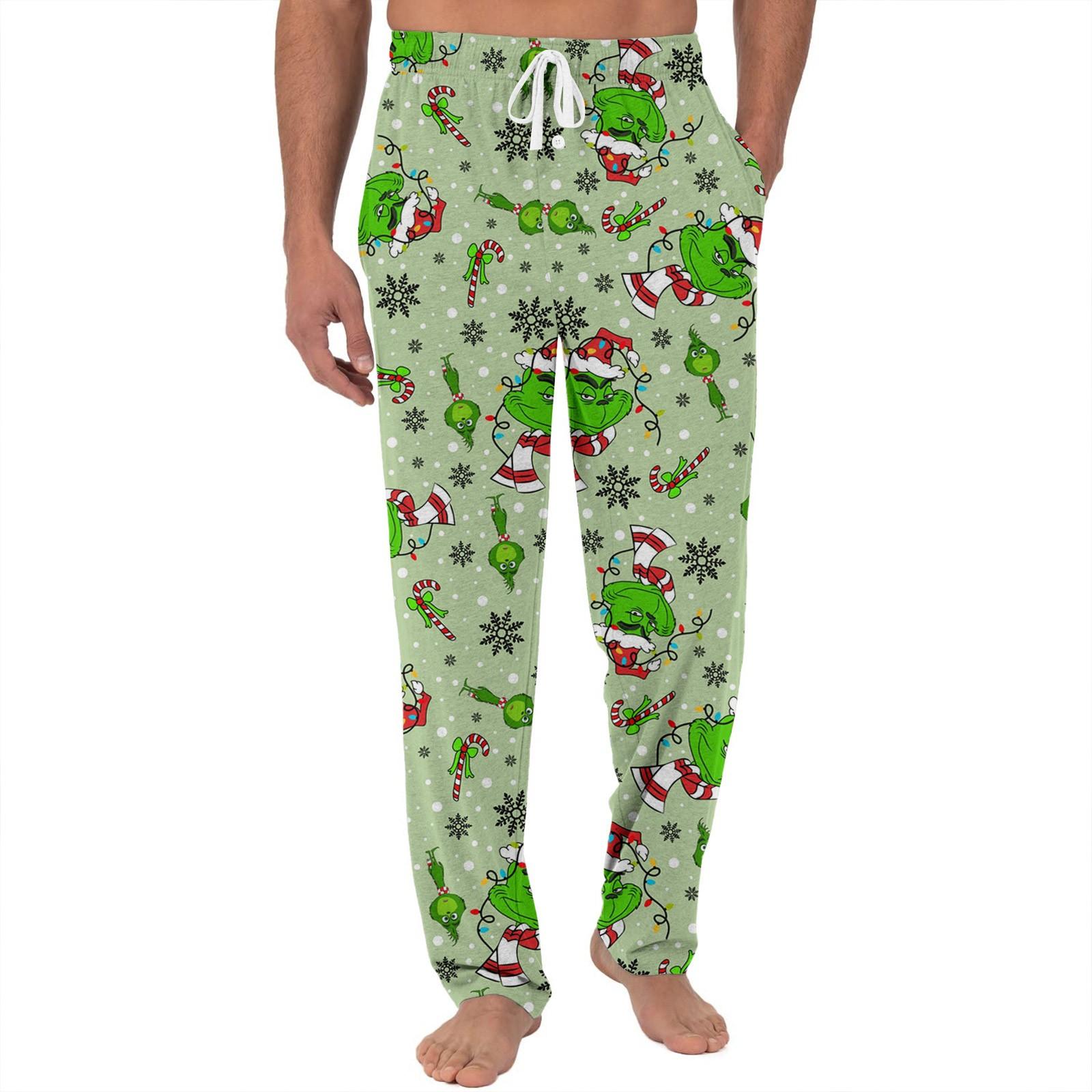 

Мужские трикотажные модные повседневные брюки с напечатанным карманом, пижамные брюки