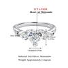 Halaile1-4CT D Color Moissanite S925 Silver Love Heart Ring Classic Fine Jewelry Women Bridal Wedding Elegant Gift