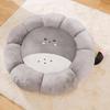 Gray Cute Petal Shape Extended Version of Cat Nest Home Warm Thick and Stain-resistant Nest Bed Pet Cat Nest Mat