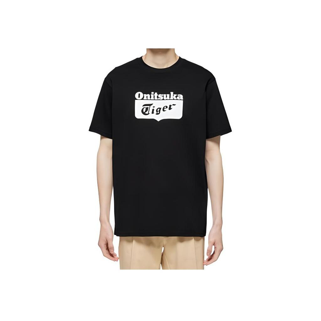 New Onitsuka Tiger T Shirt Unisex Black White 2183B173-001