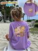 Boho Wildflower Happiness Blooms from Within Girls T-Shirt Summer Kids Short Sleeve Streetwear Casual Round Neck Girls Clothes