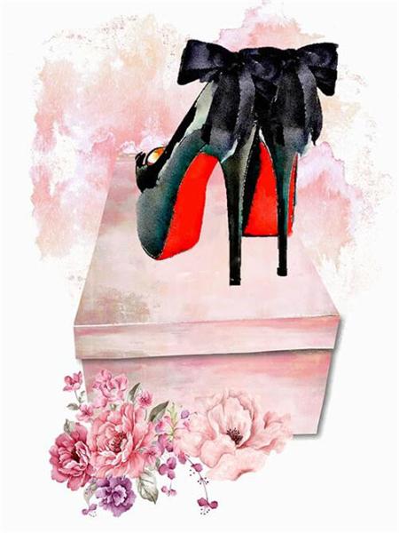 Diamond Painting Kit High Heel Full Square/round Embroidery Mosaic Woman Shoes Cross Stitch Home Decor