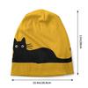 Funny Cartoon Black Cat Skullies Beanies Caps For Unisex Women Unisex Streetwear Winter Warm Knit Hat Adult Bonnet Hats