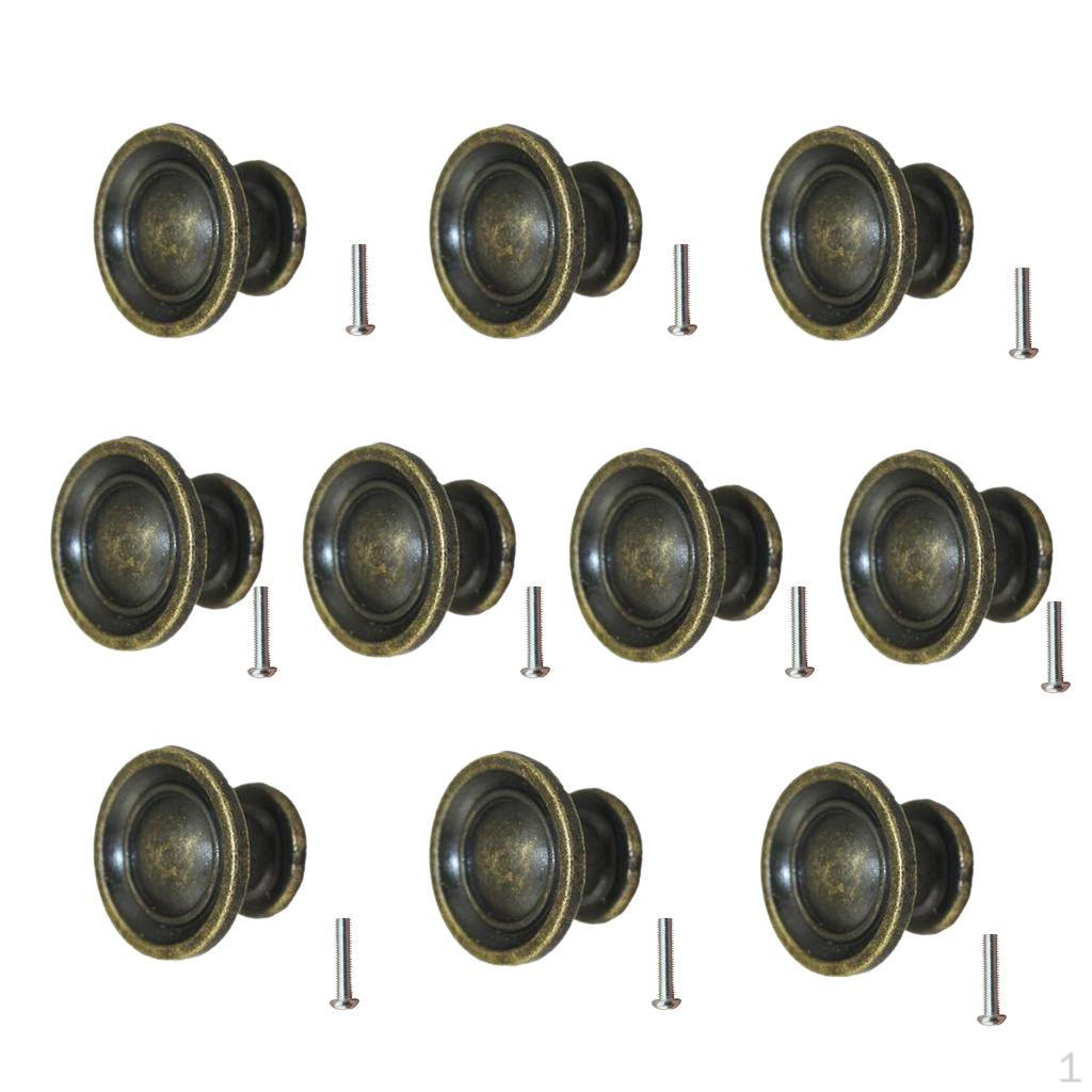 

10 Pieces Modern Style Zinc Alloy Door Drawer Pull Handle Knob Wardrobe Decor Hardware - Metallic,