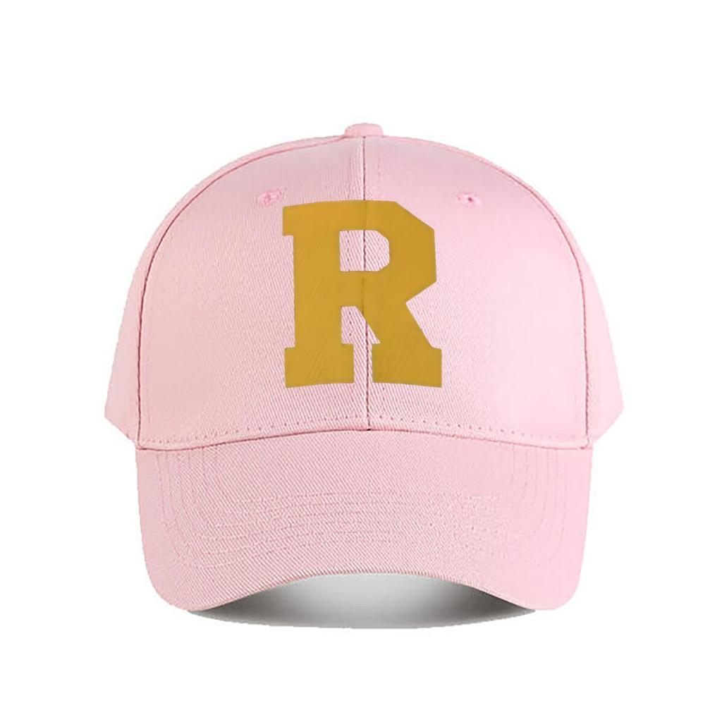 Large Yellow Fabric Letter R Wall Decor Baseball Cap Fashion Unisex Sunhat Womens Outdoor Sports Snapback Cap