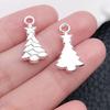20-Piece Christmas Themed Bracelets: Silver Snowman, Santa Claus, Snowflake Pendants & Beads