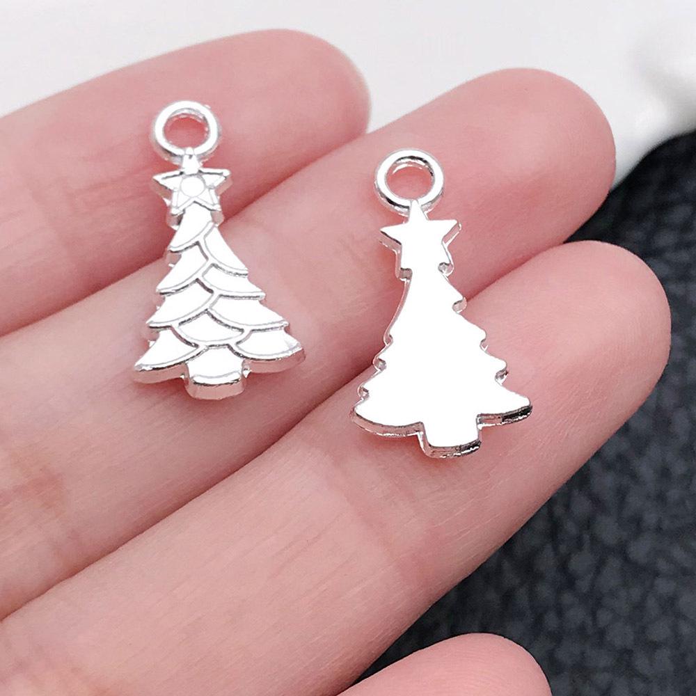 20-Piece Christmas Themed Bracelets: Silver Snowman, Santa Claus, Snowflake Pendants & Beads